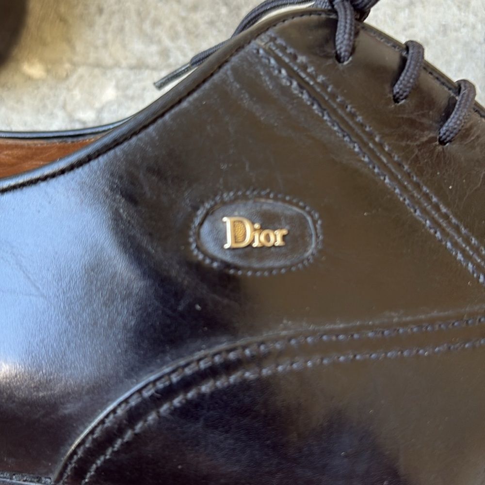 Dior Men's Classic Black Oxfords - Picture 8 of 9